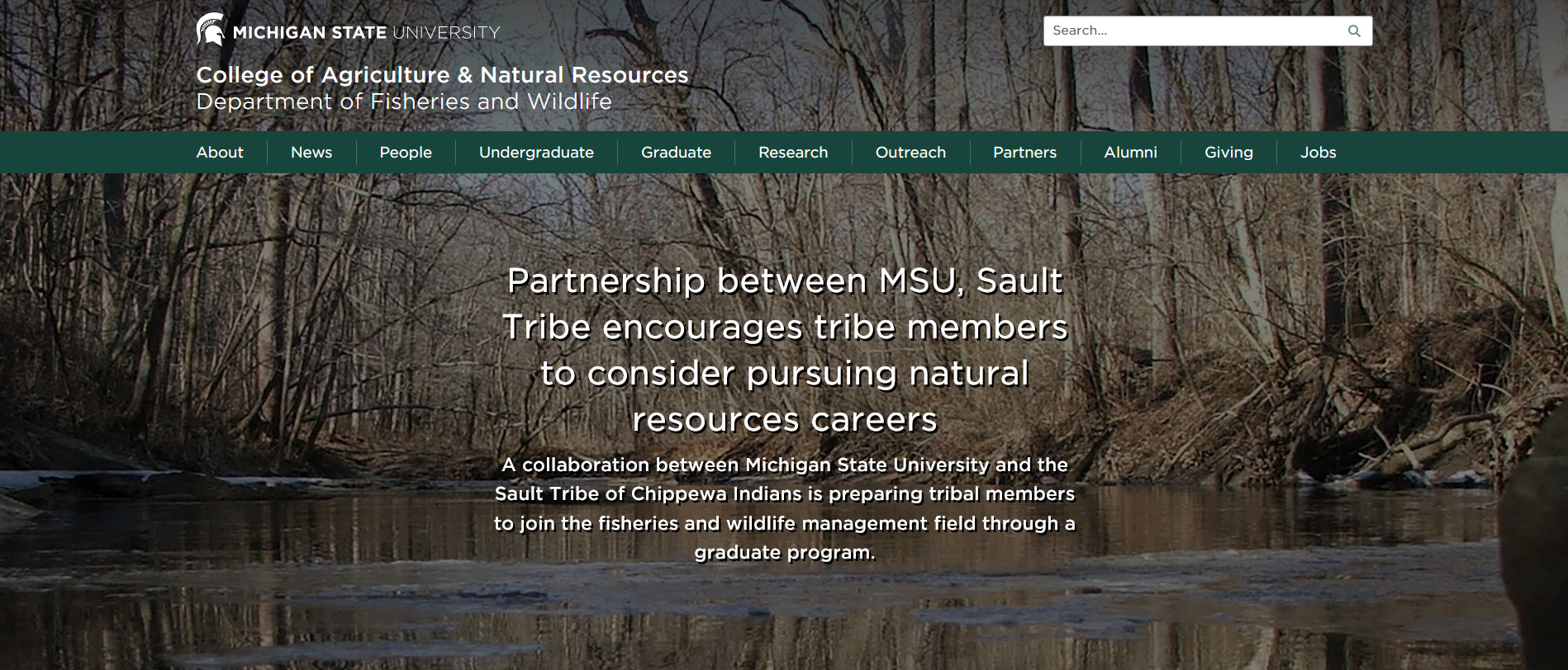 Screenshot_2020-11-20 Partnership between MSU, Sault Tribe encourages tribe members to consider pursuing natural resources [...]